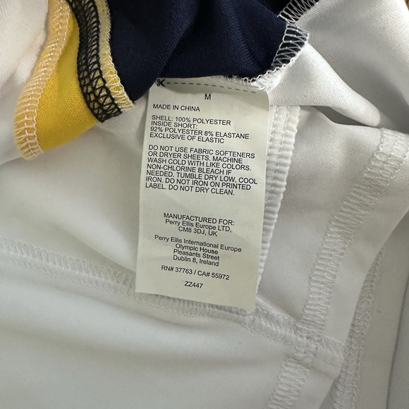 Grand Slam Performance Golf Tennis Skirt M Peacoat White Yellow Black MSRP $55 - Picture 8 of 12